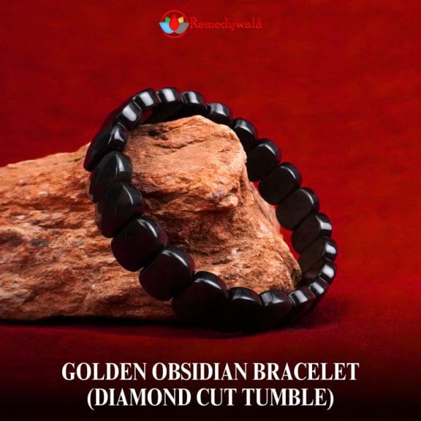 Golden Obsidian Bracelet (Diamond Cut Tumble)