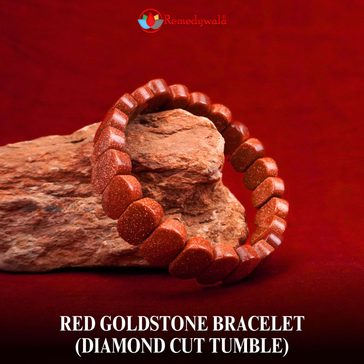 Red Goldstone Bracelet (Diamond Cut Tumble)