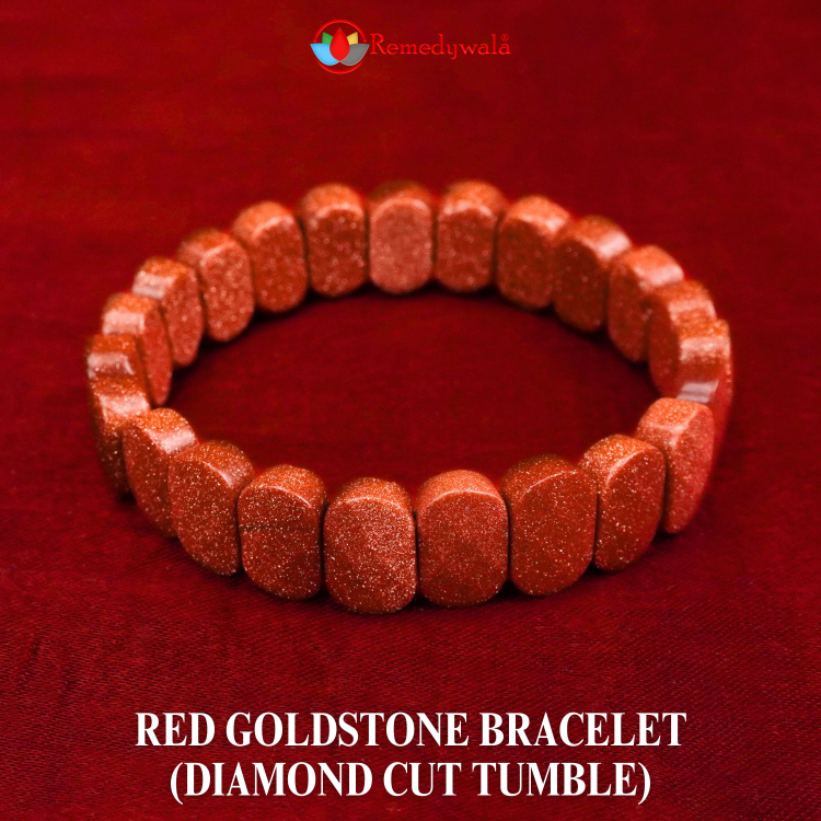 Red Goldstone Bracelet (Diamond Cut Tumble)