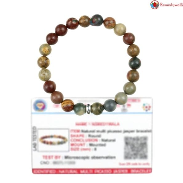 Multi Picasso Jasper Bracelet 8mm