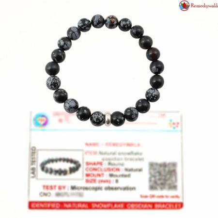Snowflake Obsidian Bracelet 8mm