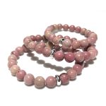 Rhodochrosite Bracelet 8mm single Bracelet, Rhodochrosite stone, Pink color