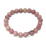 Rhodochrosite Bracelet 8mm single Bracelet, Rhodochrosite stone, Pink color