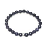 Blue Onyx Bracelet 8mm single Bracelet, Blue Onyx stone, Blue color