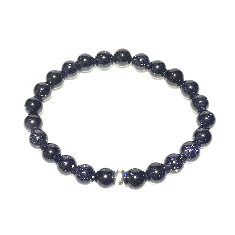 Blue Onyx Bracelet 8mm single Bracelet, Blue Onyx stone, Blue color