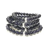 Blue Onyx Bracelet 8mm single Bracelet, Blue Onyx stone, Blue color