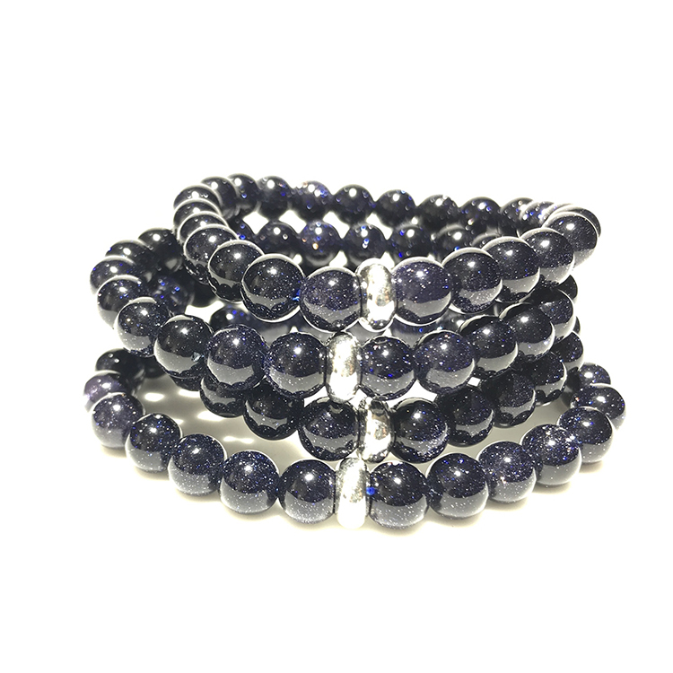 Blue Onyx Bracelet 8mm single Bracelet, Blue Onyx stone, Blue color