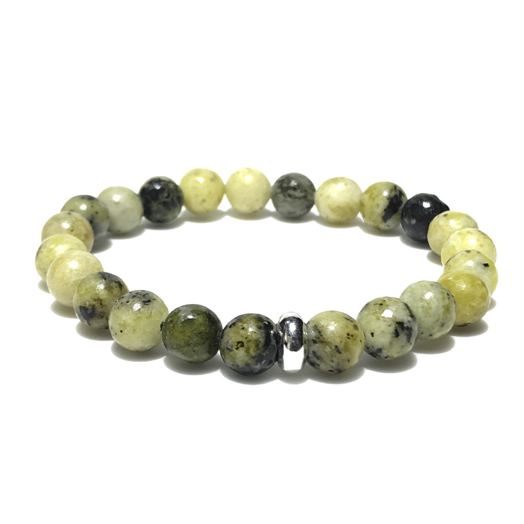 Serpentine Bracelet 8mm single Bracelet, Serpentine stone, Green color.