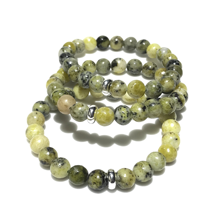 Serpentine Bracelet 8mm single Bracelet, Serpentine stone, Green color.