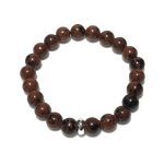 Mahogany Obsidian Bracelet 8mm single Bracelet, Mahogany Obsidian stone, Brown color.
