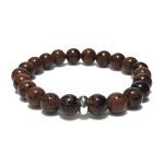 Mahogany Obsidian Bracelet 8mm single Bracelet, Mahogany Obsidian stone, Brown color.