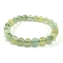 Prehnite Bracelet 8mm, Light Green color Prehnite Bracelet for unconditional love