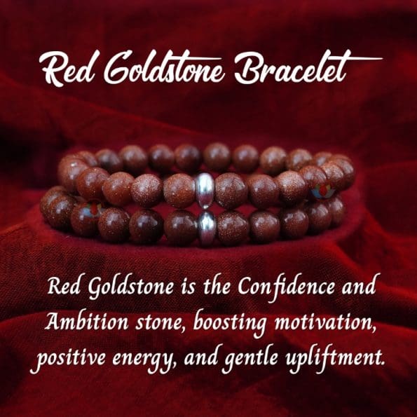 Red Goldstone Bracelet 8mm - Image 5