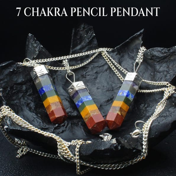 7 Chakra Pencil Pendant