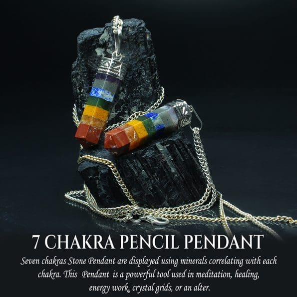 7 Chakra Pencil Pendant