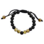 Lava & Yellow Cats Eye Combination Bracelet 8mm