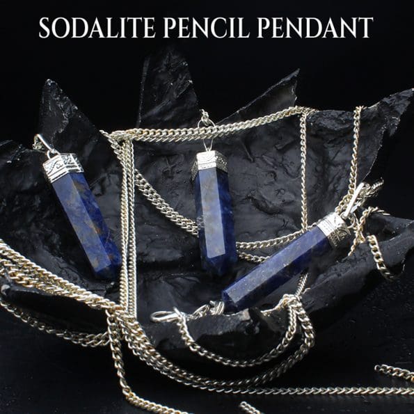 Sodalite Pencil Pendant