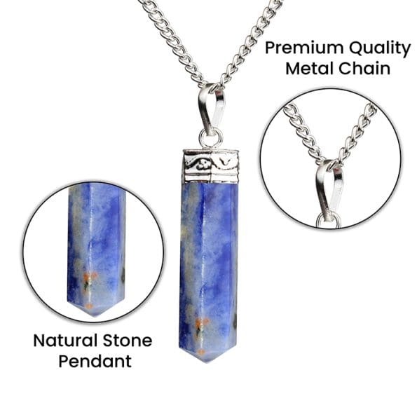 Sodalite Pencil Pendant