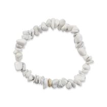 White howlite Chips Natural Stone Single Bracelet