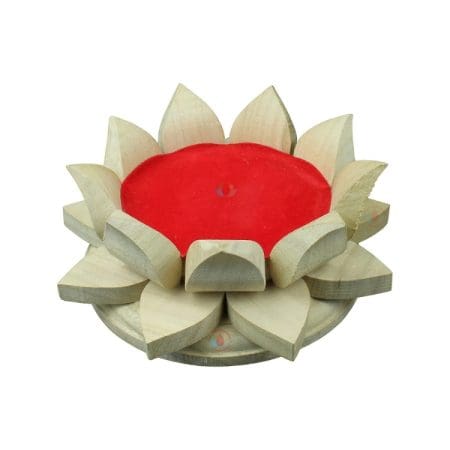 Wooden Lotus Kamal Aasan - Internal Diameter 3.5 Inch