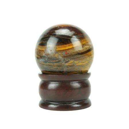 Tiger Eye Sphere Ball Diamond Cut For Reiki Healing, Meditation.