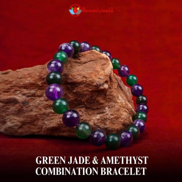Green Jade Amethyst Combination Bracelet 8mm