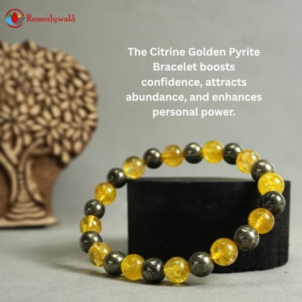 Citrine Golden Pyrite Bracelet for Success and Wealth - Image 2