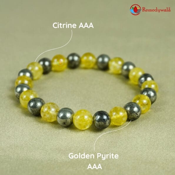 Citrine Golden Pyrite Bracelet for Success and Wealth - Image 3