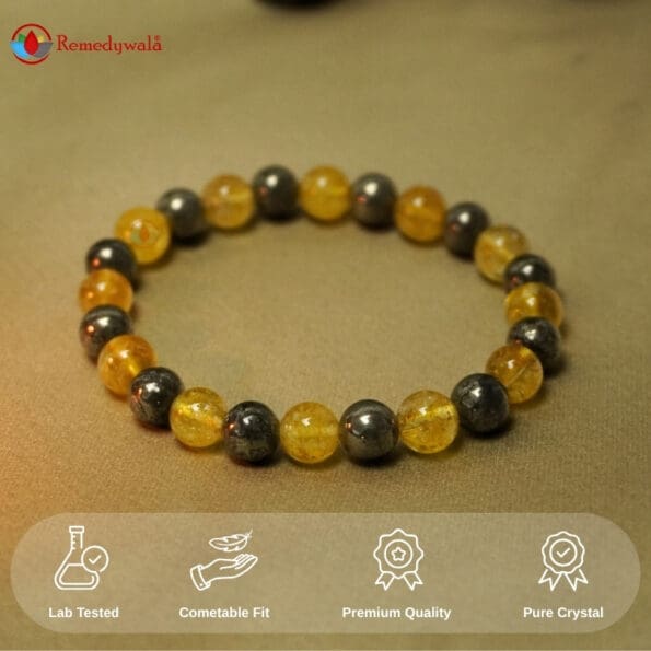 Citrine Golden Pyrite Bracelet for Success and Wealth - Image 5