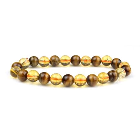 Citrine Tiger Eye Combination Bracelet