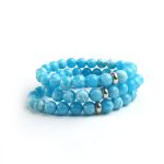 Remedywala Celestite Bracelet 8mm With Ring Charm