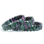 Ruby Zoisite Bracelet (Diamond Cut Tumble)