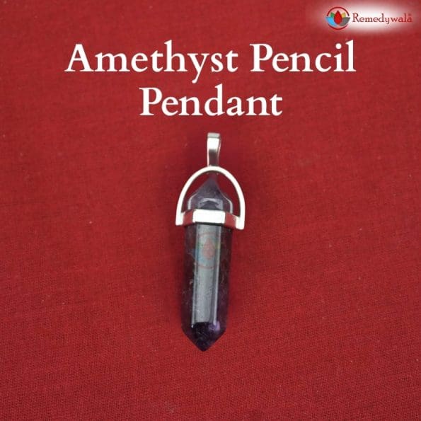 Amethyst Pencil Pendant - Remedywala - Image 2
