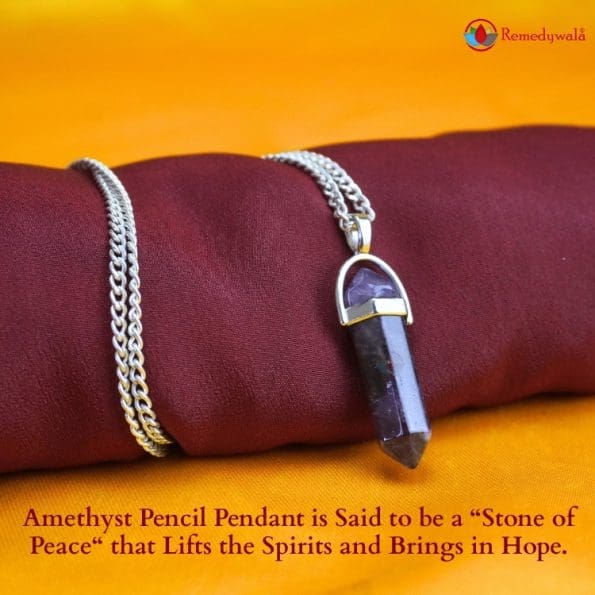 Amethyst Pencil Pendant - Remedywala - Image 4