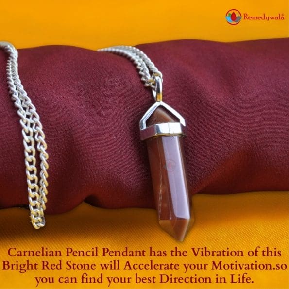 Carnelian Pencil Pendant - Remedywala - Image 4
