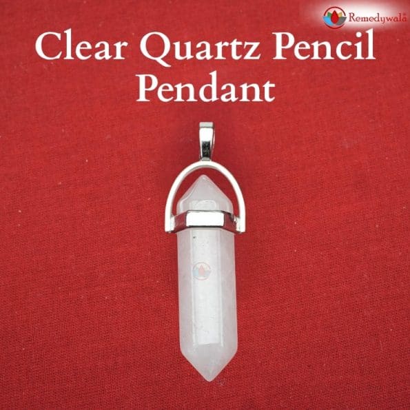 Clear Quartz Pencil Pendant - Remedywala - Image 2