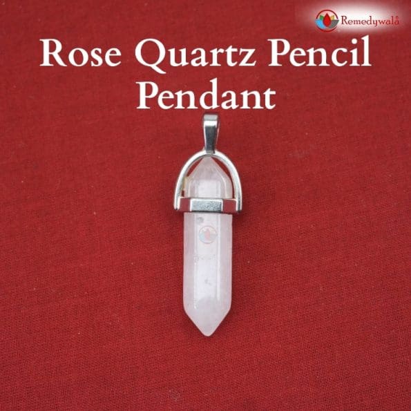Rose Quartz Pencil Pendant - Remedywala - Image 2