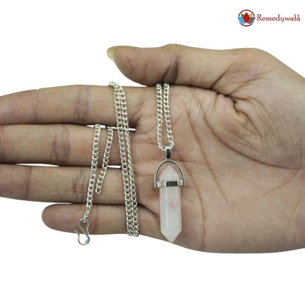 Rose Quartz Pencil Pendant - Remedywala - Image 6