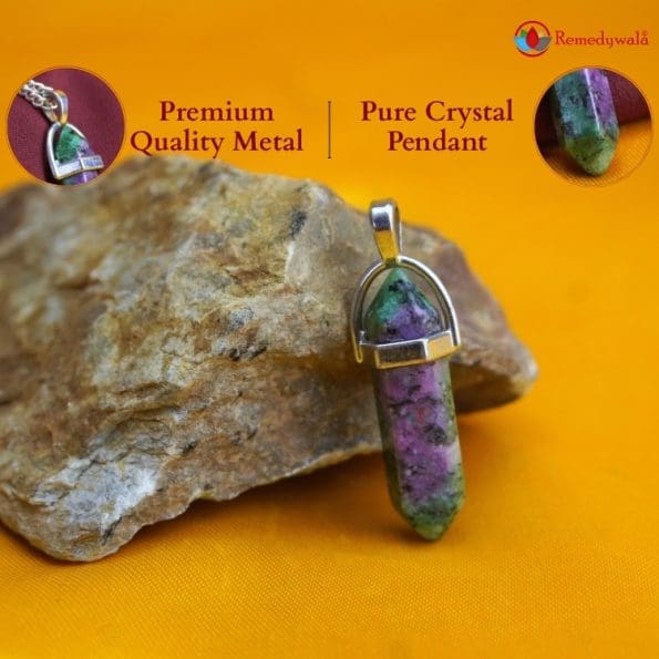 Ruby Zoisite Pencil Pendant - Remedywala - Image 5