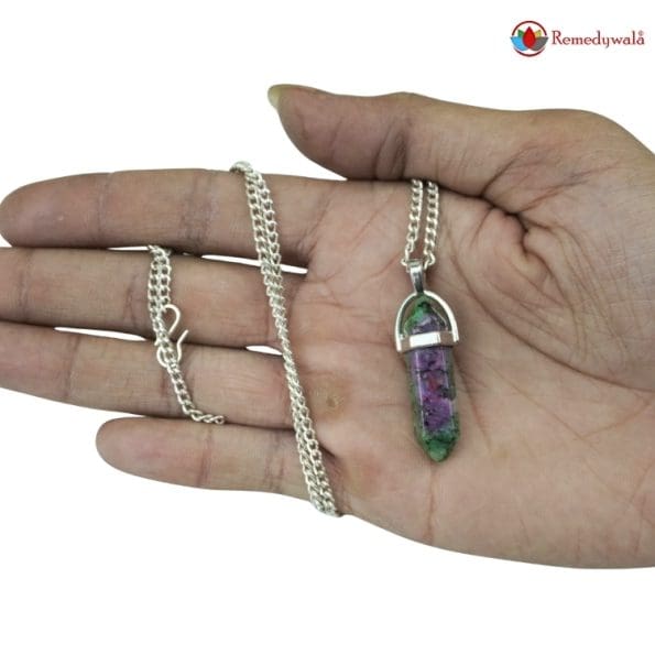 Ruby Zoisite Pencil Pendant - Remedywala - Image 6