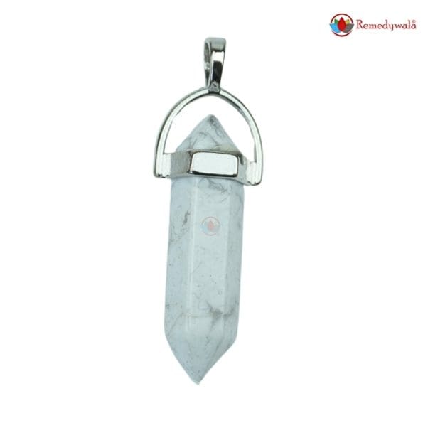 White Howlite Pencil Pendant - Remedywala - Image 3