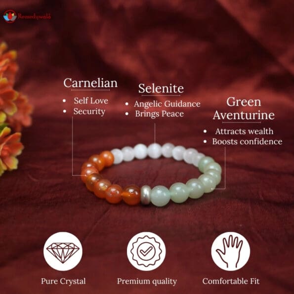 Tri Color Crystal Bracelet- Remedywala - Image 3