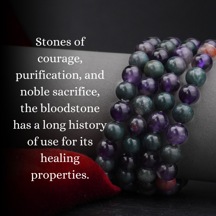 Bloodstone and Amethyst Combination Bracelet- Remedywala