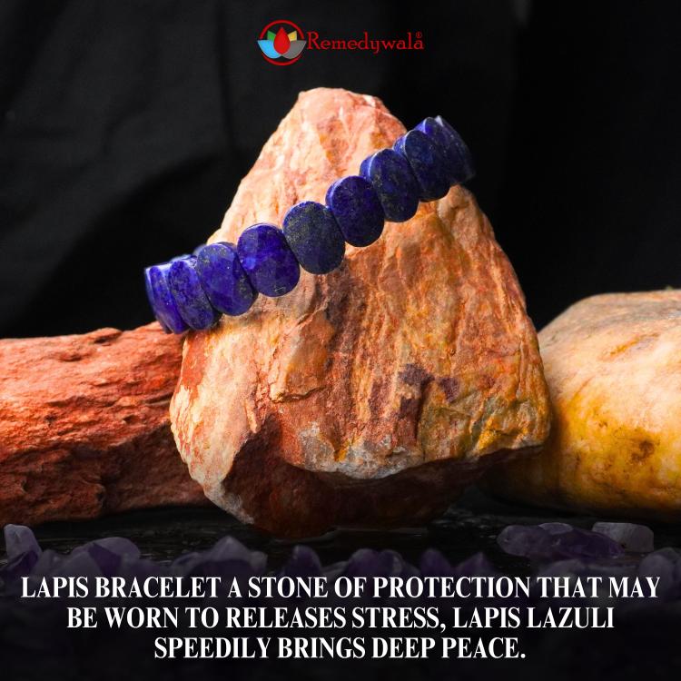 Lapis Lazuli Bracelet (Diamond Cut Tumble) - Image 4