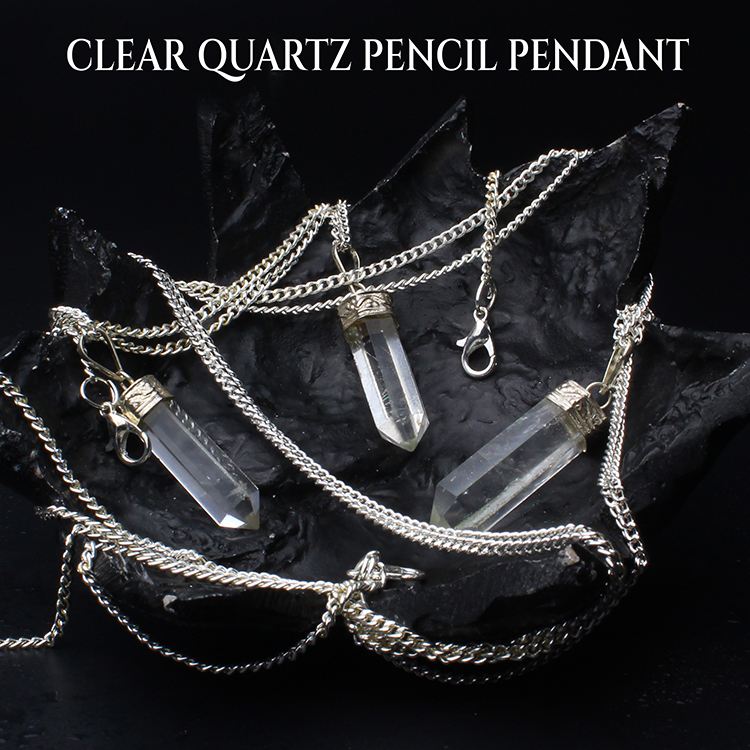 Clear Quartz pencil Pendant
