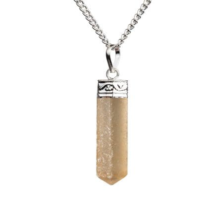 Orange Selenite Pencil Pendant