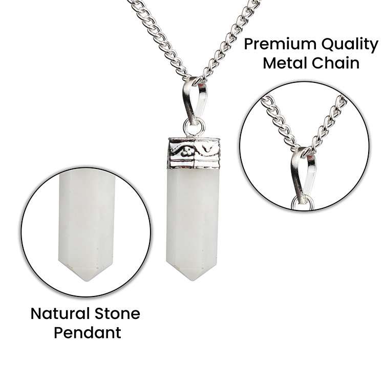 White Agate Pencil Pendant - Image 3