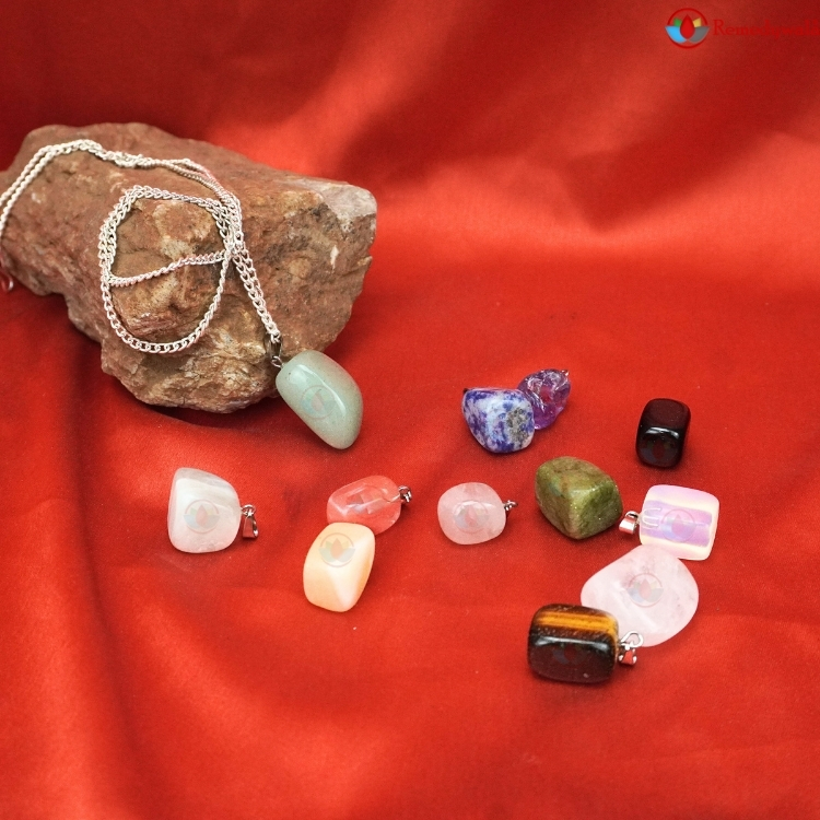 Natural Tumble Stone Pendant Set of 12 - Image 3