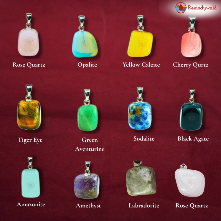 Natural Tumble Stone Pendant Set of 12 - Image 5