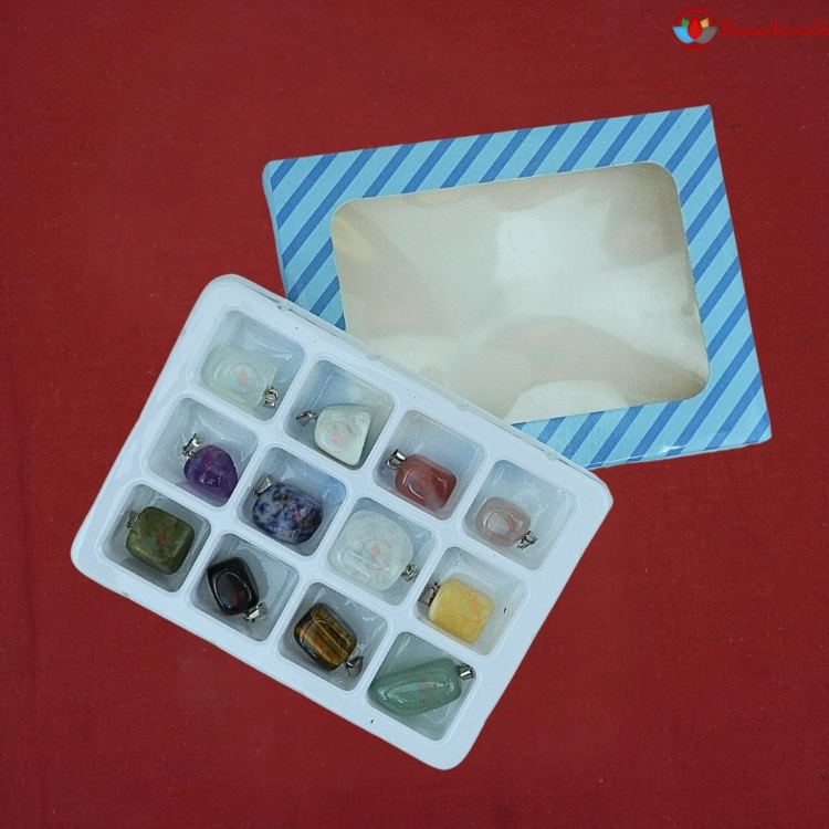 Natural Tumble Stone Pendant Set of 12 - Image 6